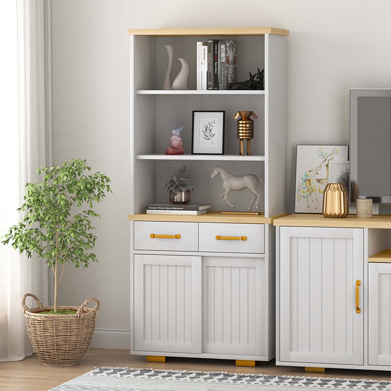 Modern Display Cabinet with Shelves & Storage Drawers view 2