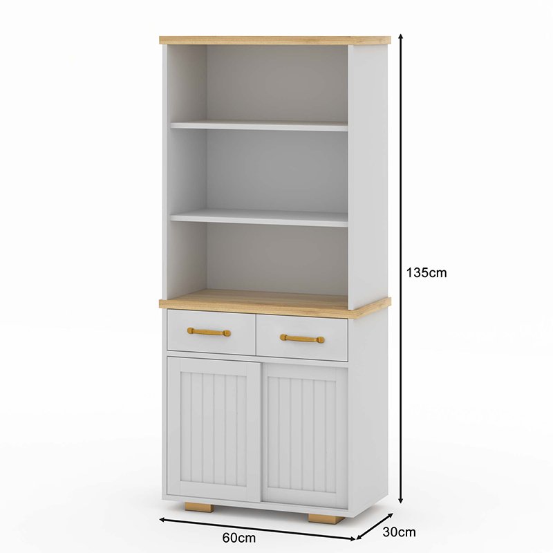 Modern Display Cabinet with Shelves & Storage Drawers view 4