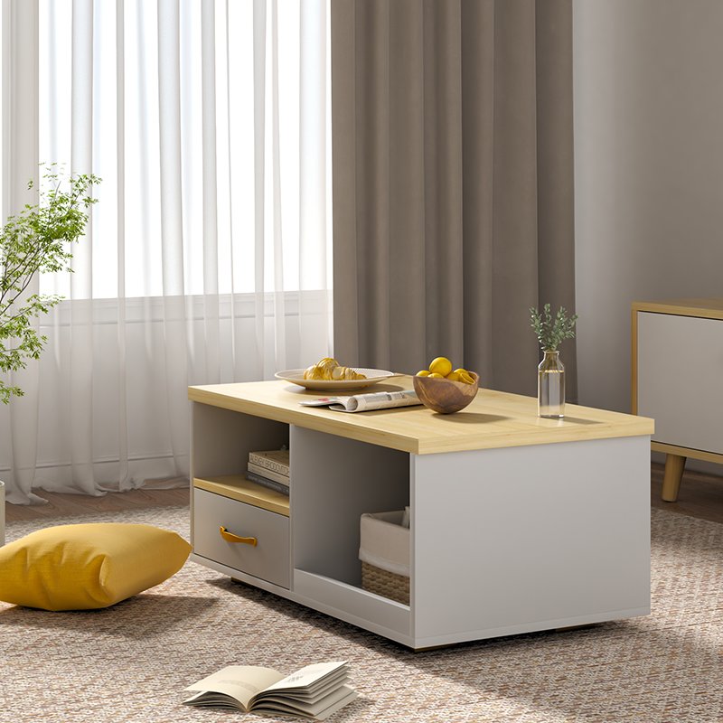 Modern White Coffee Table view 2