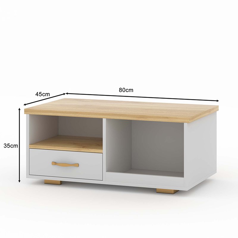 Modern White Coffee Table view 5