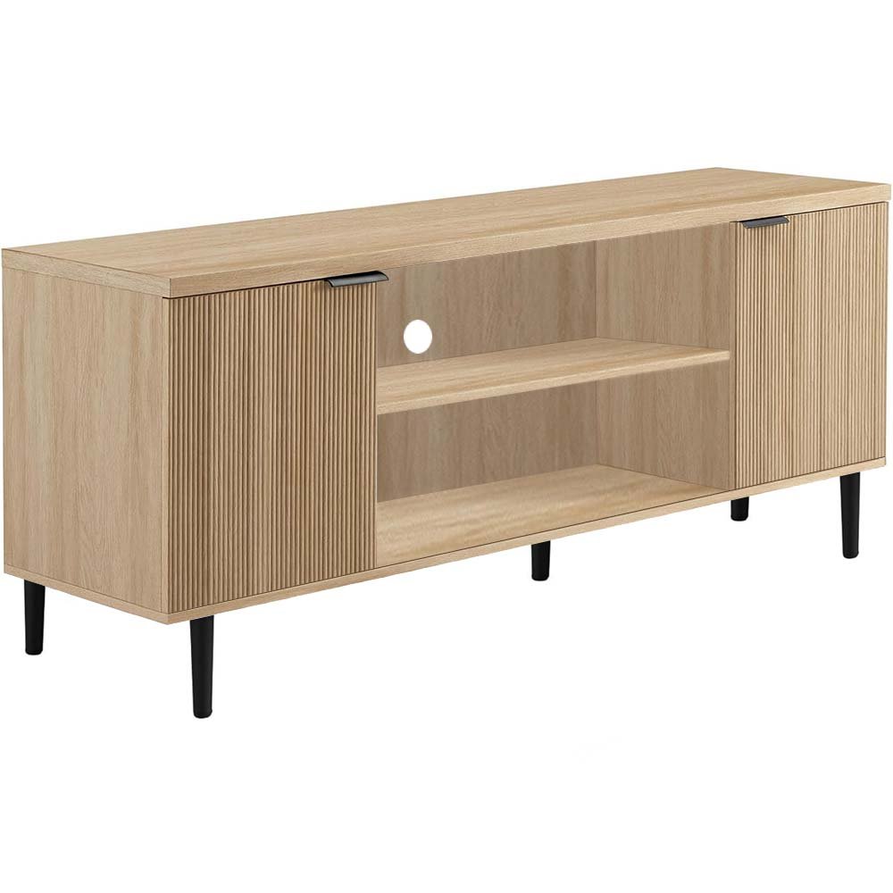 Modern Oak TV Stand view 2
