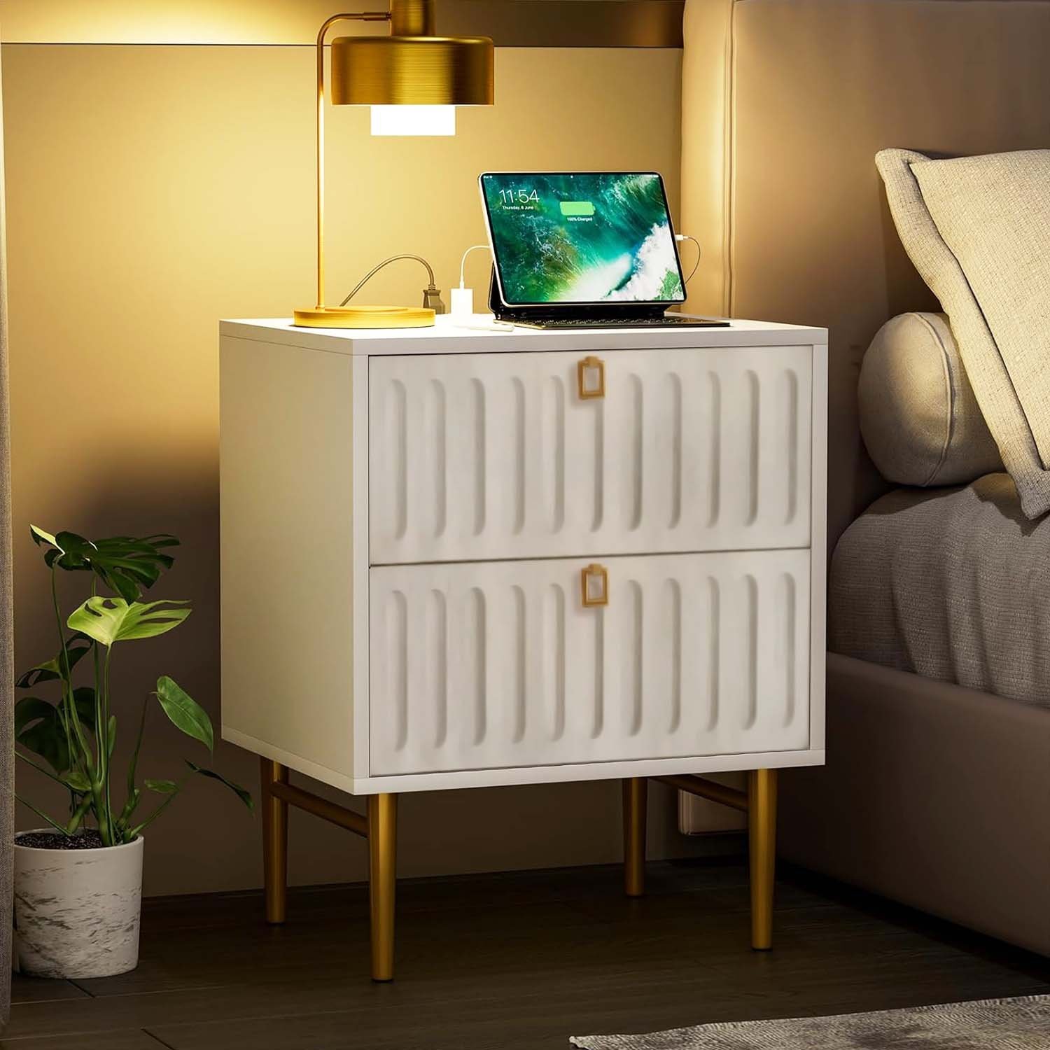 Nightstand with Charging Station view 3