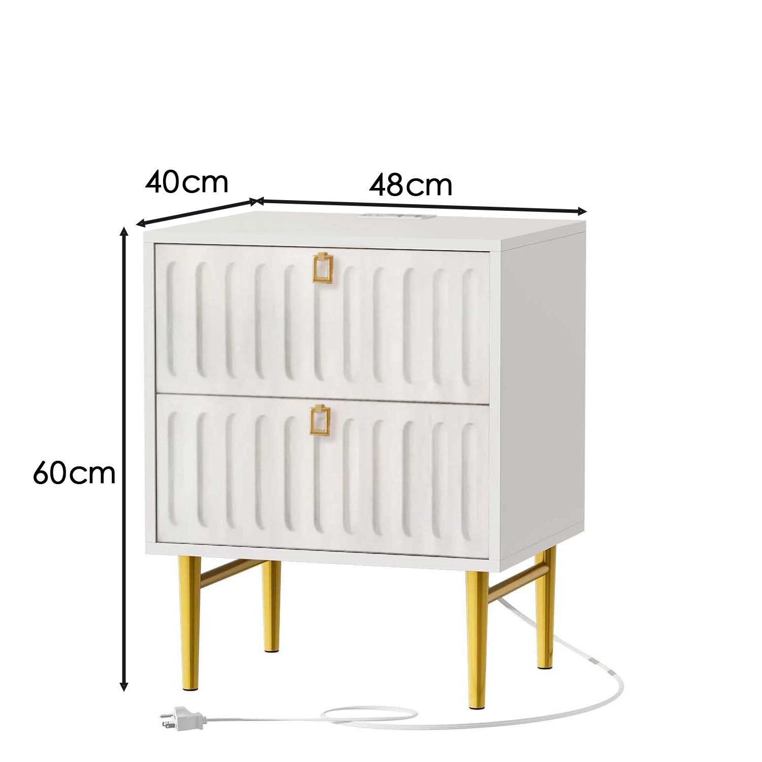 Nightstand with Charging Station view 4