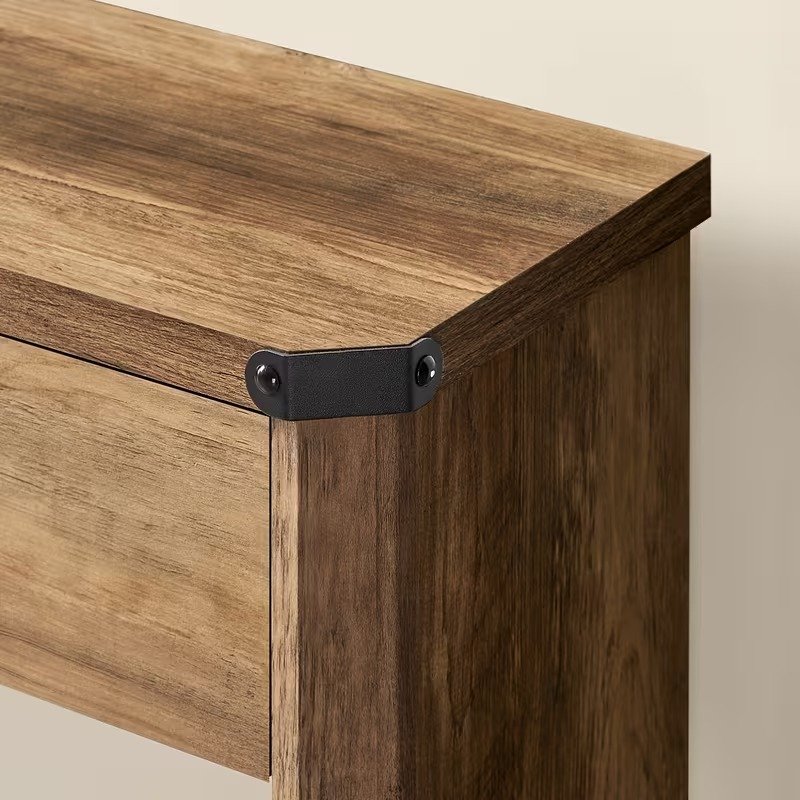 Rustic Console Table with Drawers view 4