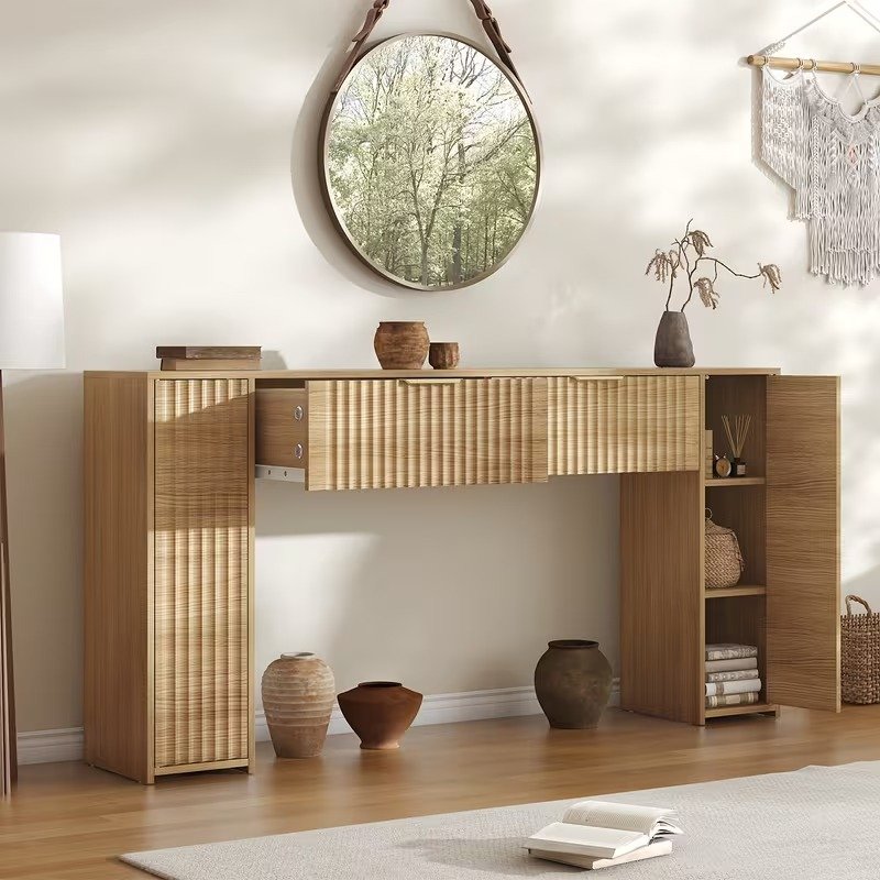 Wrapped Console Table Storage Drawers