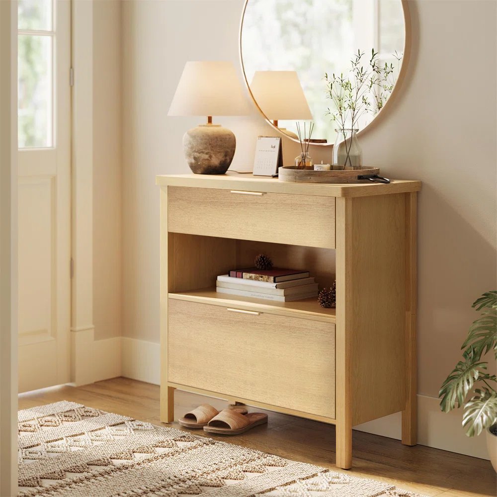 Console Table with Charging Station