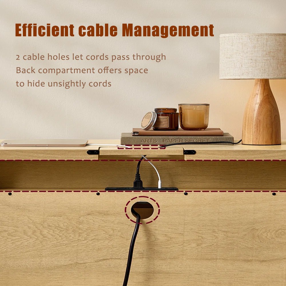 Console Table with Charging Station view 3
