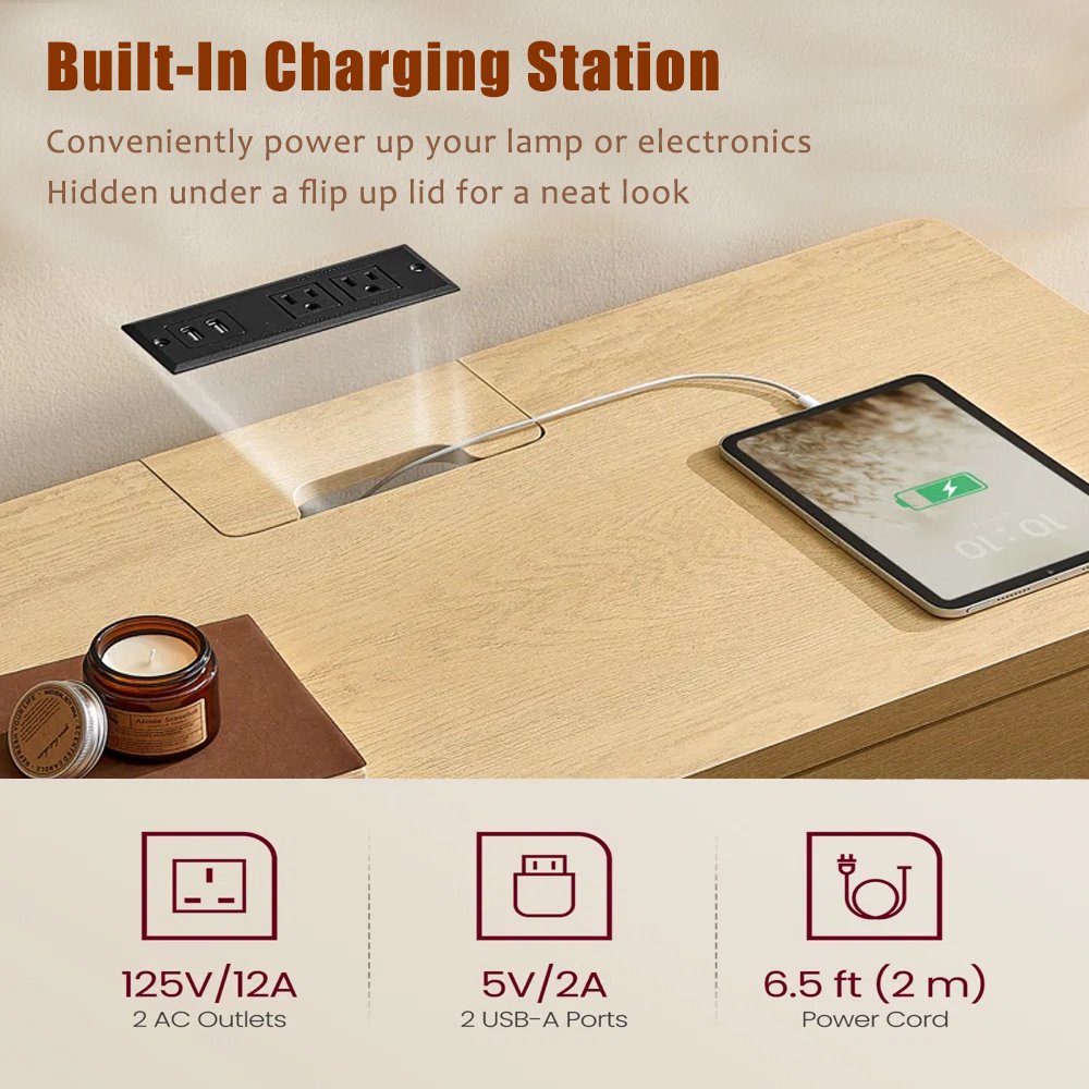Console Table with Charging Station view 4