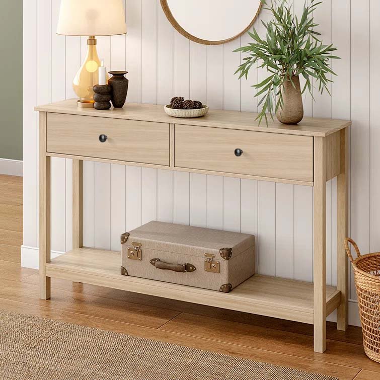 Narrow Console Table with Drawers
