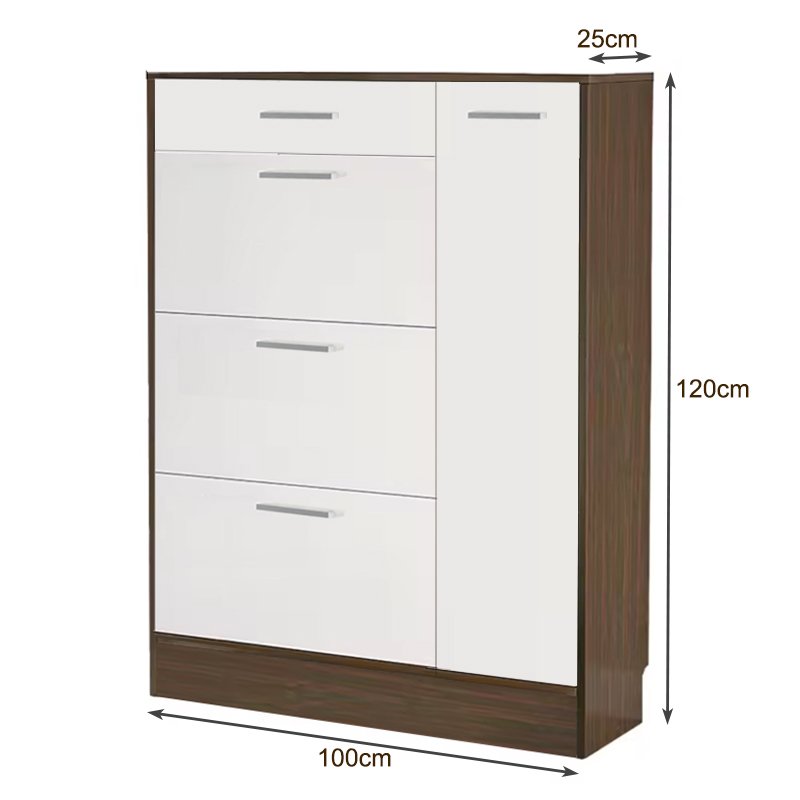 Tilt-Out Shoe Cabinet with Drawer view 6