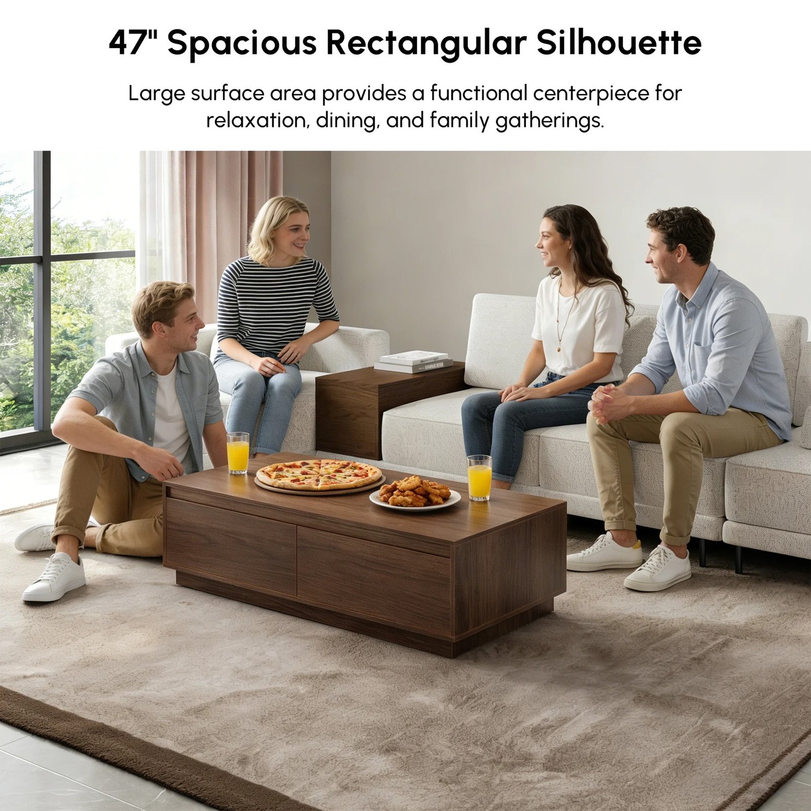 Walnut Coffee Table view 2