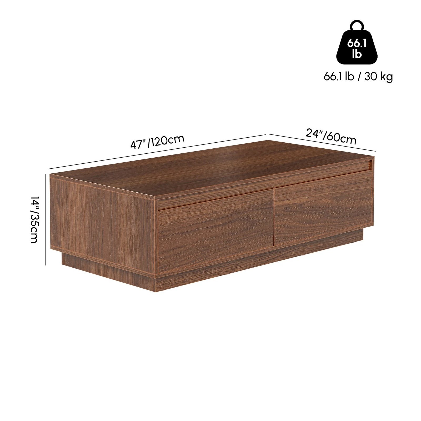 Walnut Coffee Table view 5