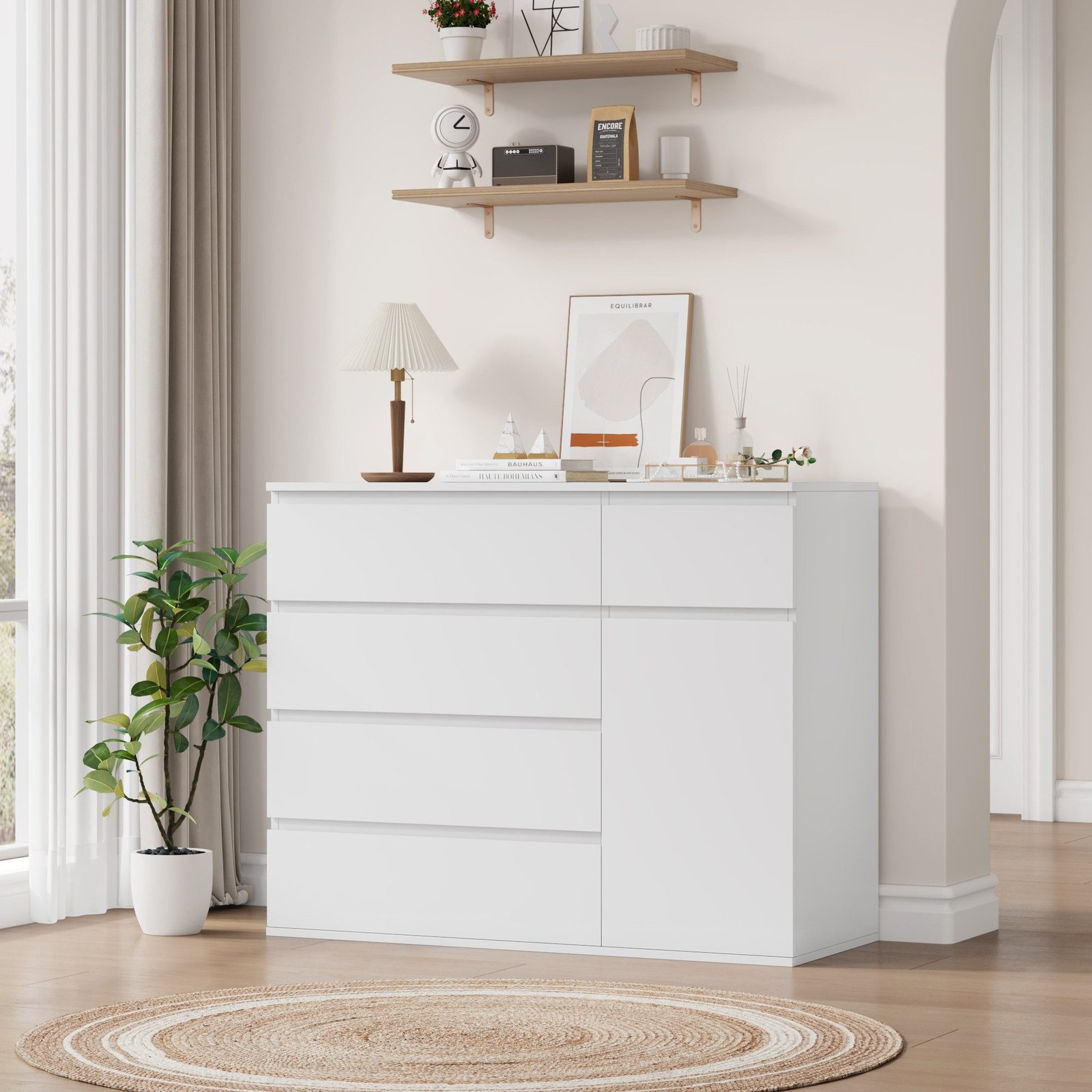 White Storage Dresser