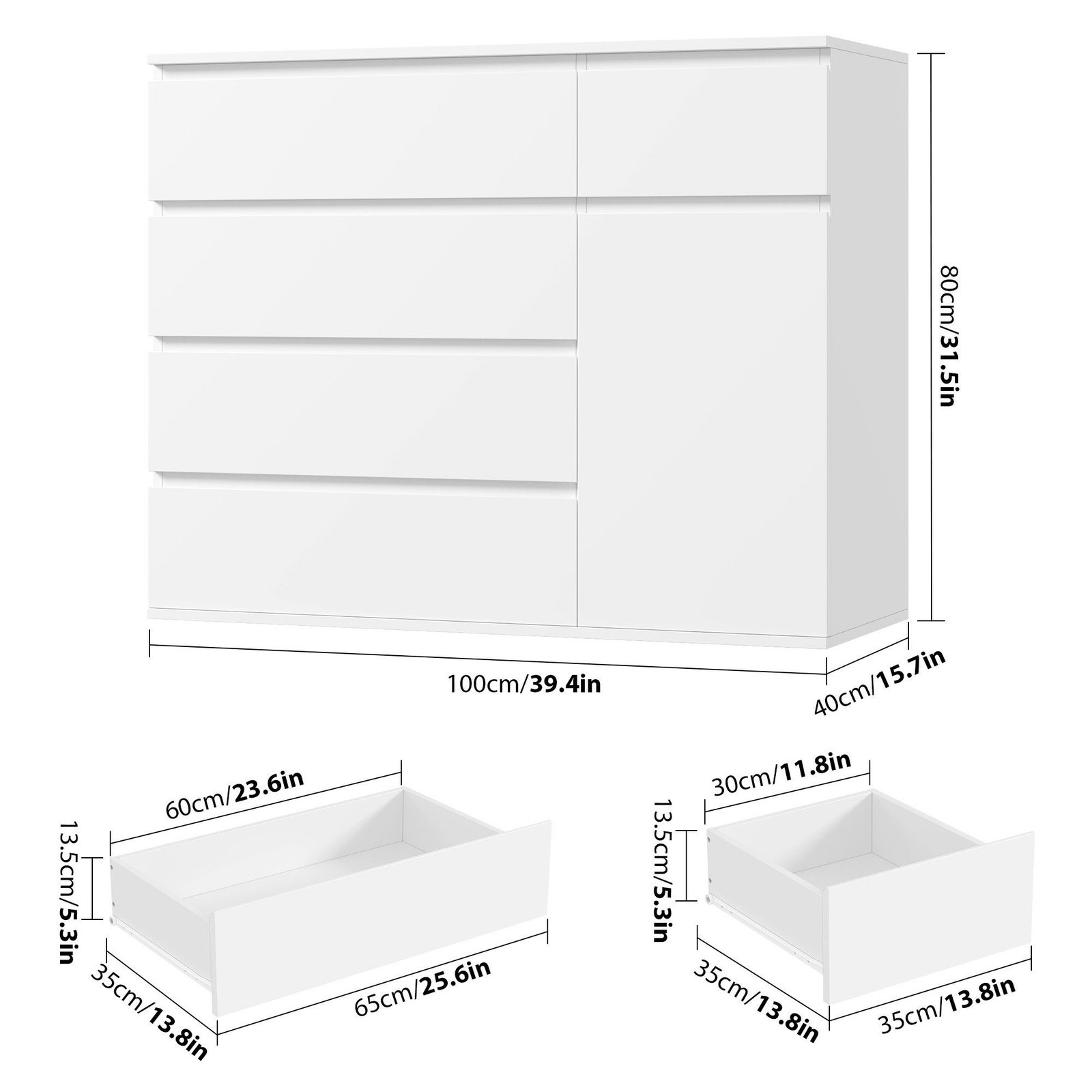 White Storage Dresser view 2