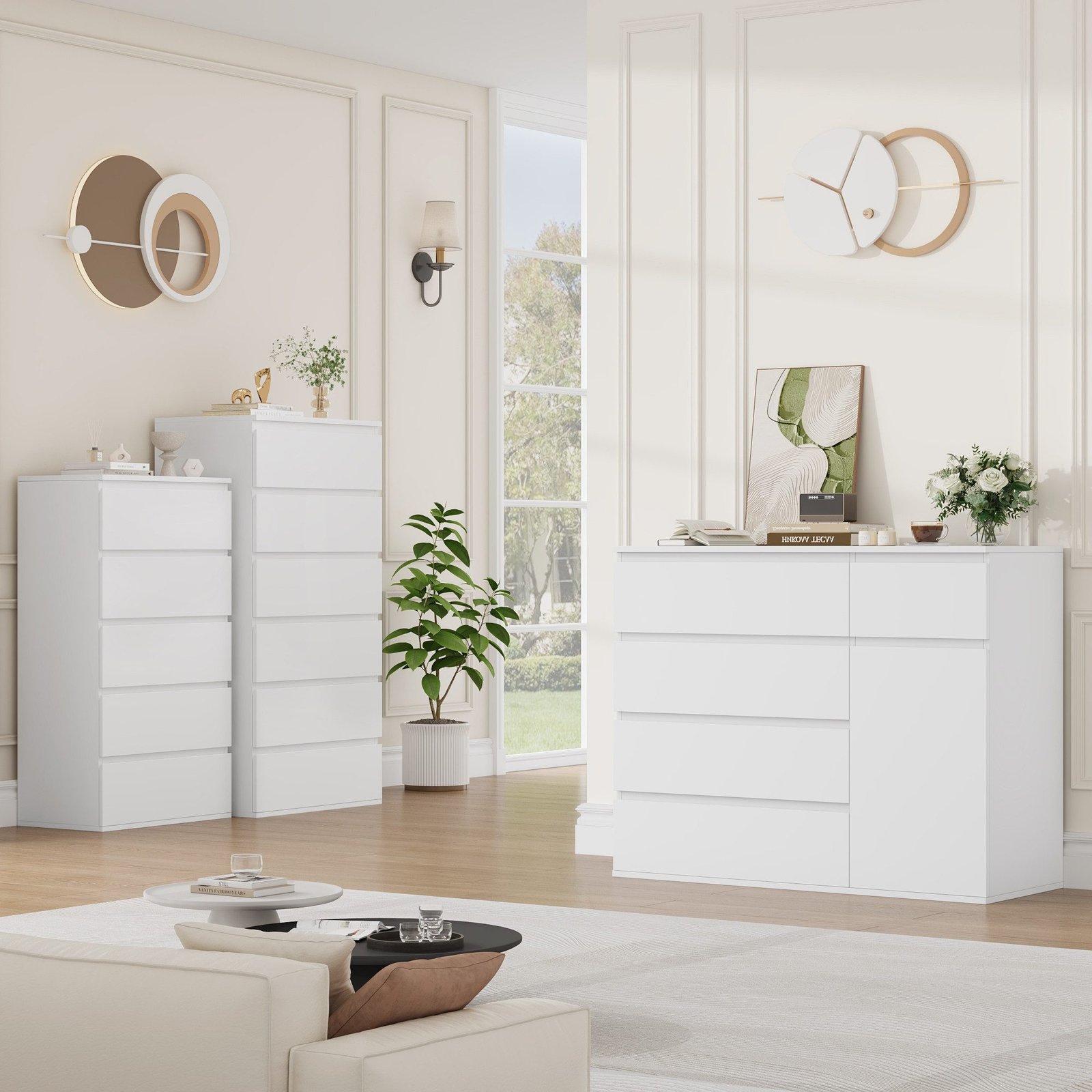 White Storage Dresser view 4
