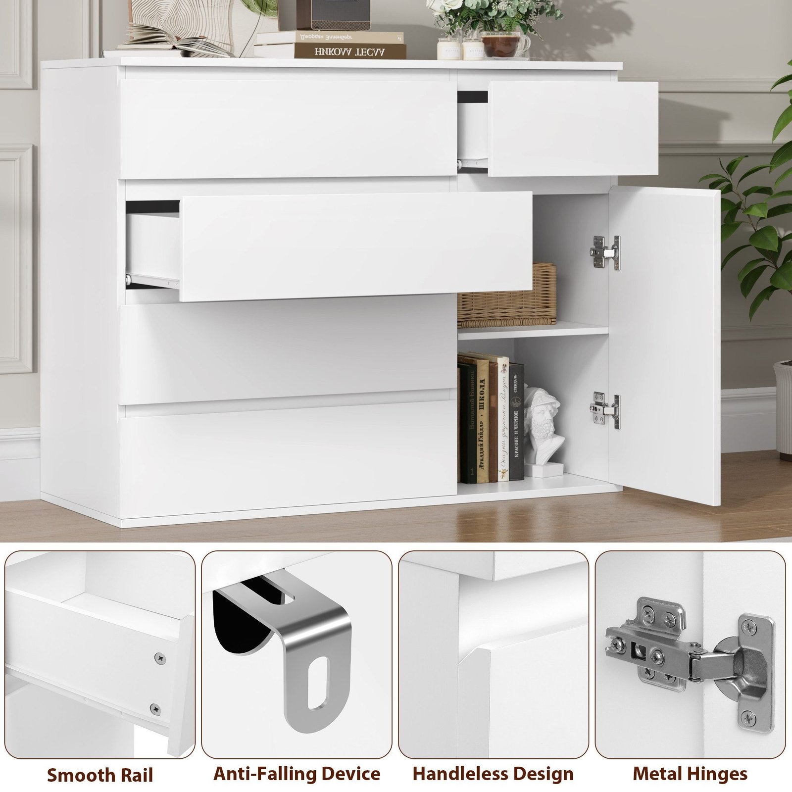 White Storage Dresser view 5