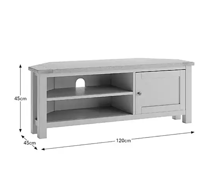 TV Stand With Door TWO Tone Gray OAK view 3