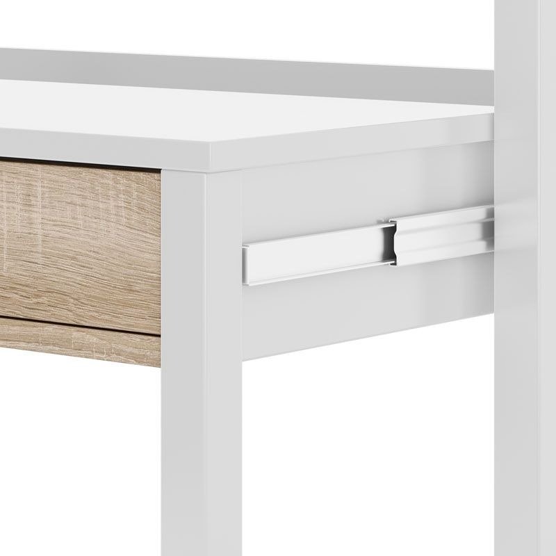 Extendable Vanity Table 2 Drawers Upper Shelf