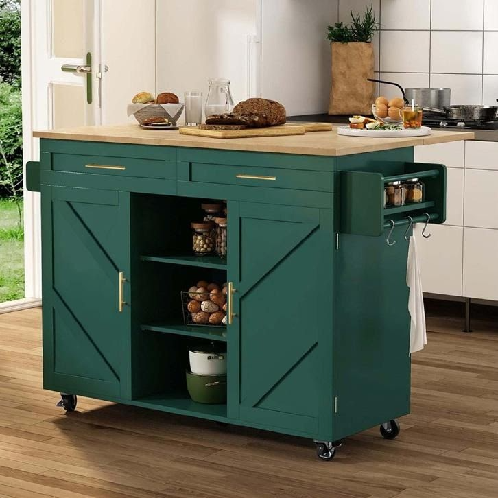 Kitchen island cabinet system